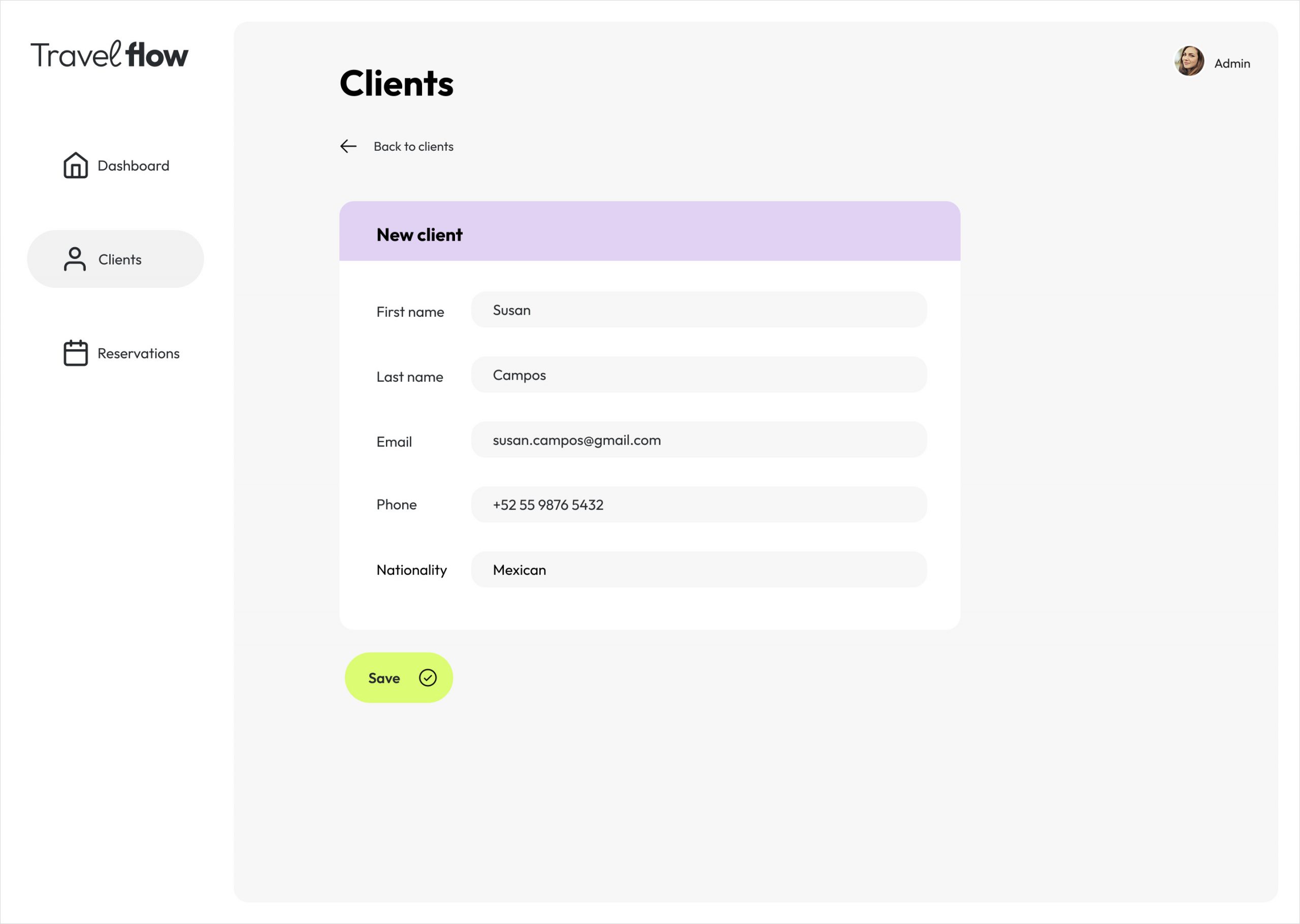 New client